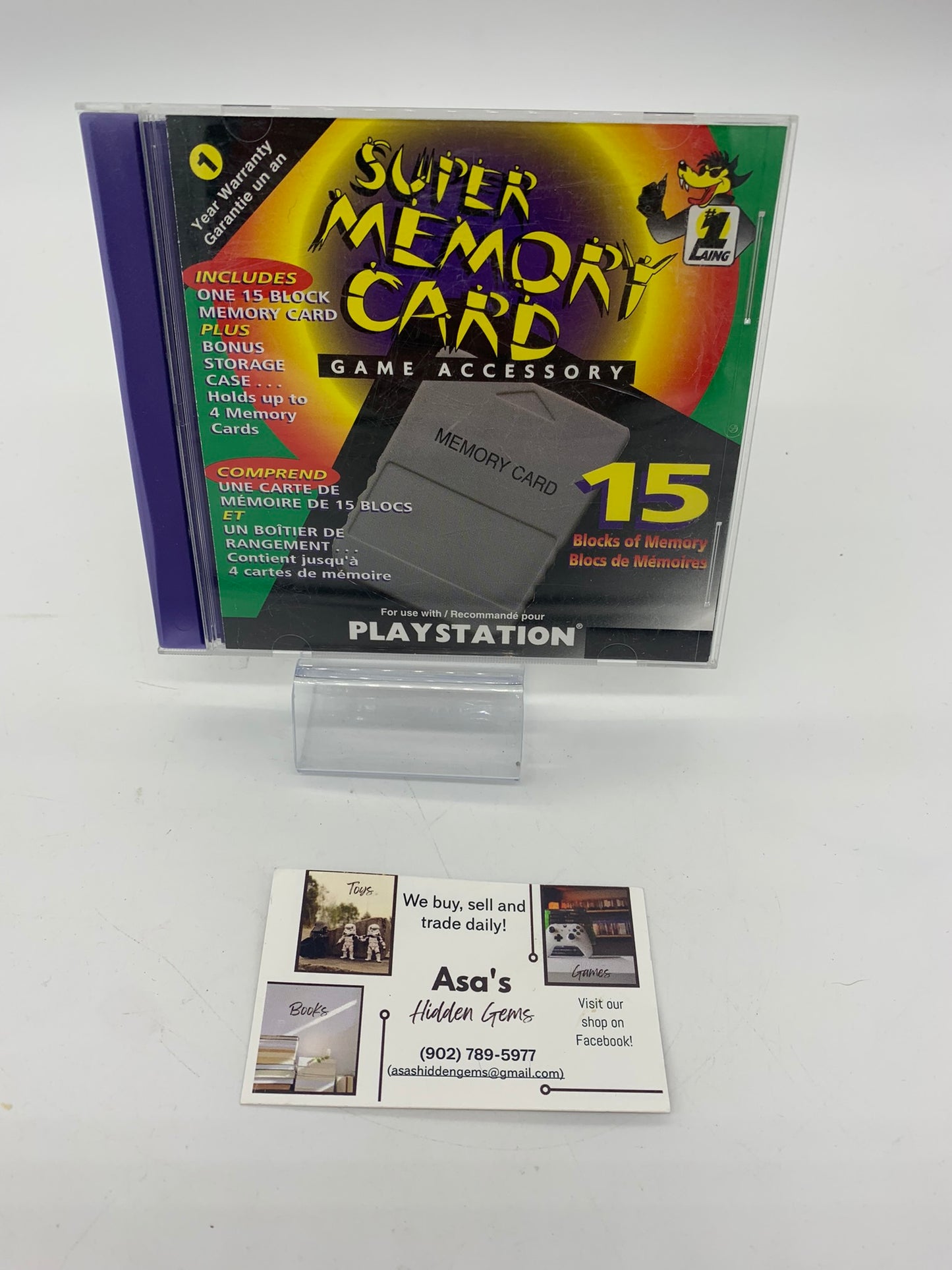 Super Memory Card Game Accessory and Case PS1