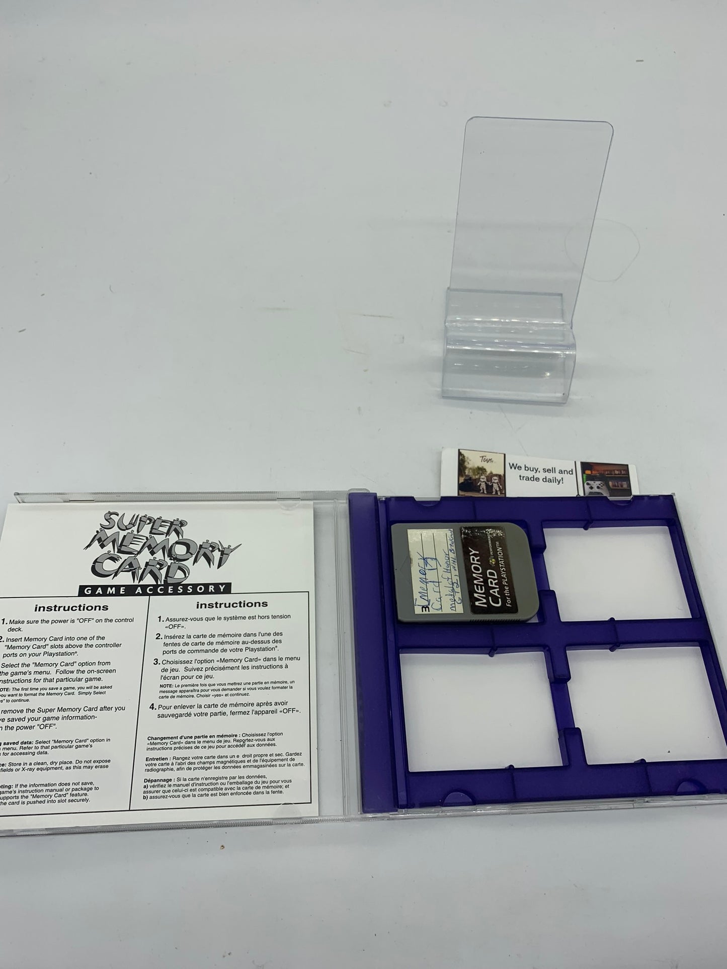 Super Memory Card Game Accessory and Case PS1