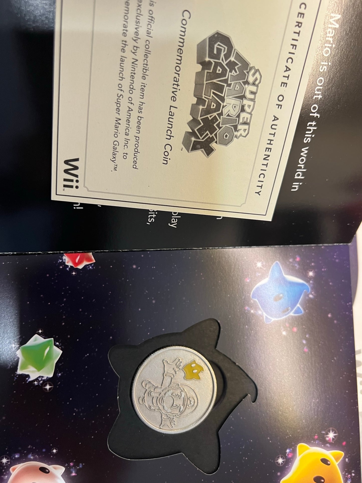 Super Mario Galaxy Commemorative Launch Coin Nintendo Wii