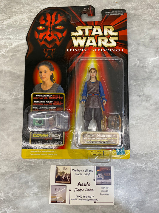 Star Wars Episode 1 Padme Naberrie Action Figure w/ COMMTECH Chip, Hasbro, 1998