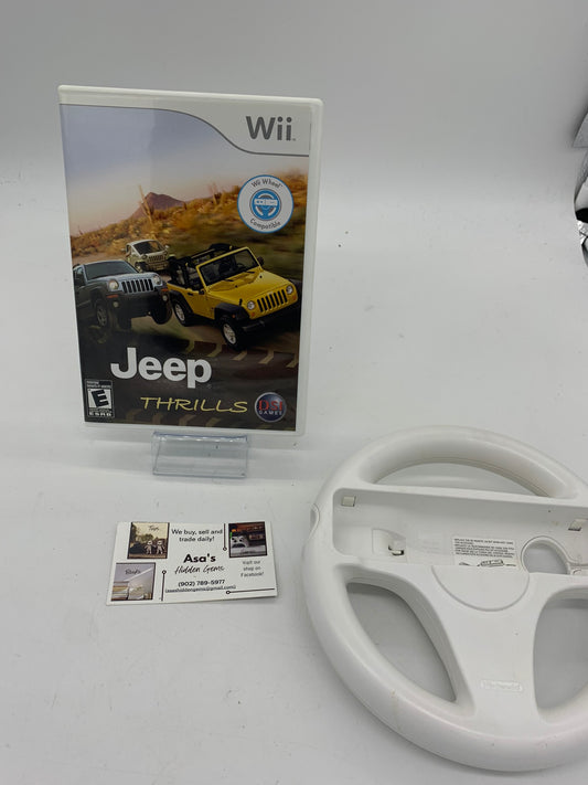 Jeep Thrills - Nintendo Wii Game with Wheel