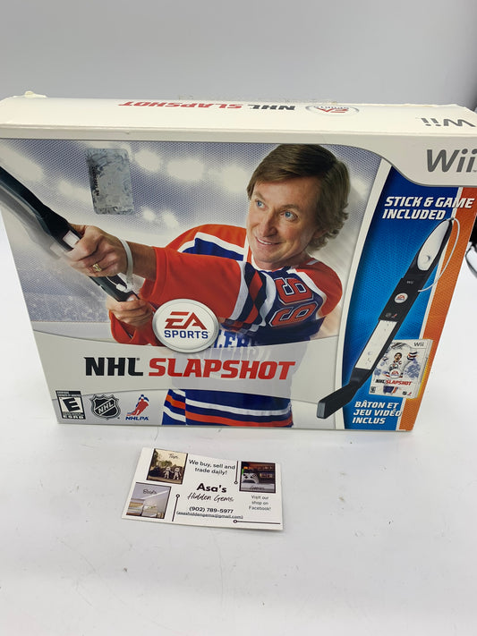 NHL Slapshot Bundle With Hockey Stick - Wii