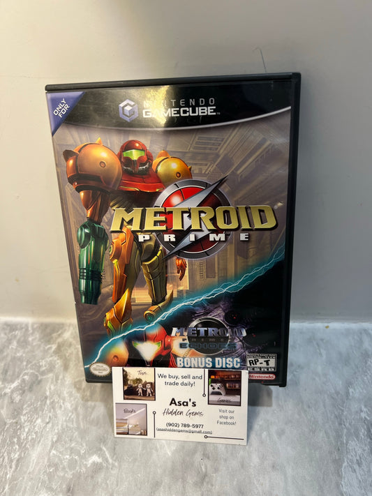 Metroid Prime (Nintendo GameCube, 2004) w Echoes Bonus Disc Complete