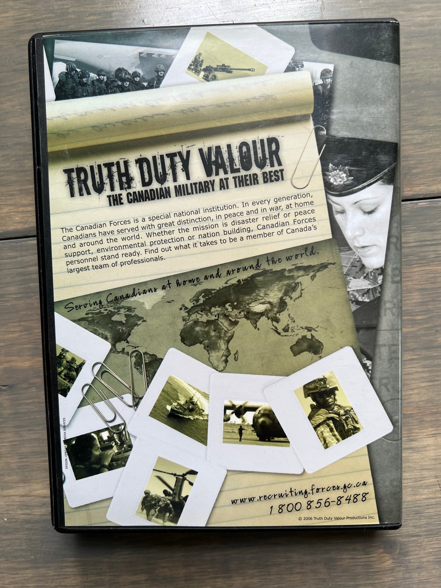 8 DVD BOX SET - TRUTH DUTY VALOUR - Canadian Military Forces 26 Episodes TV Show