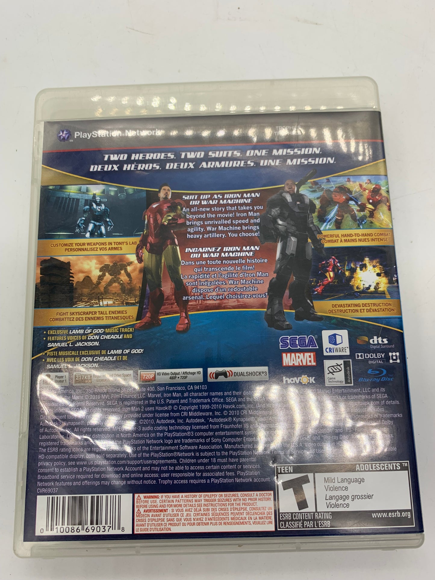 Iron Man 2 (Sony PlayStation 3, 2010) PS3