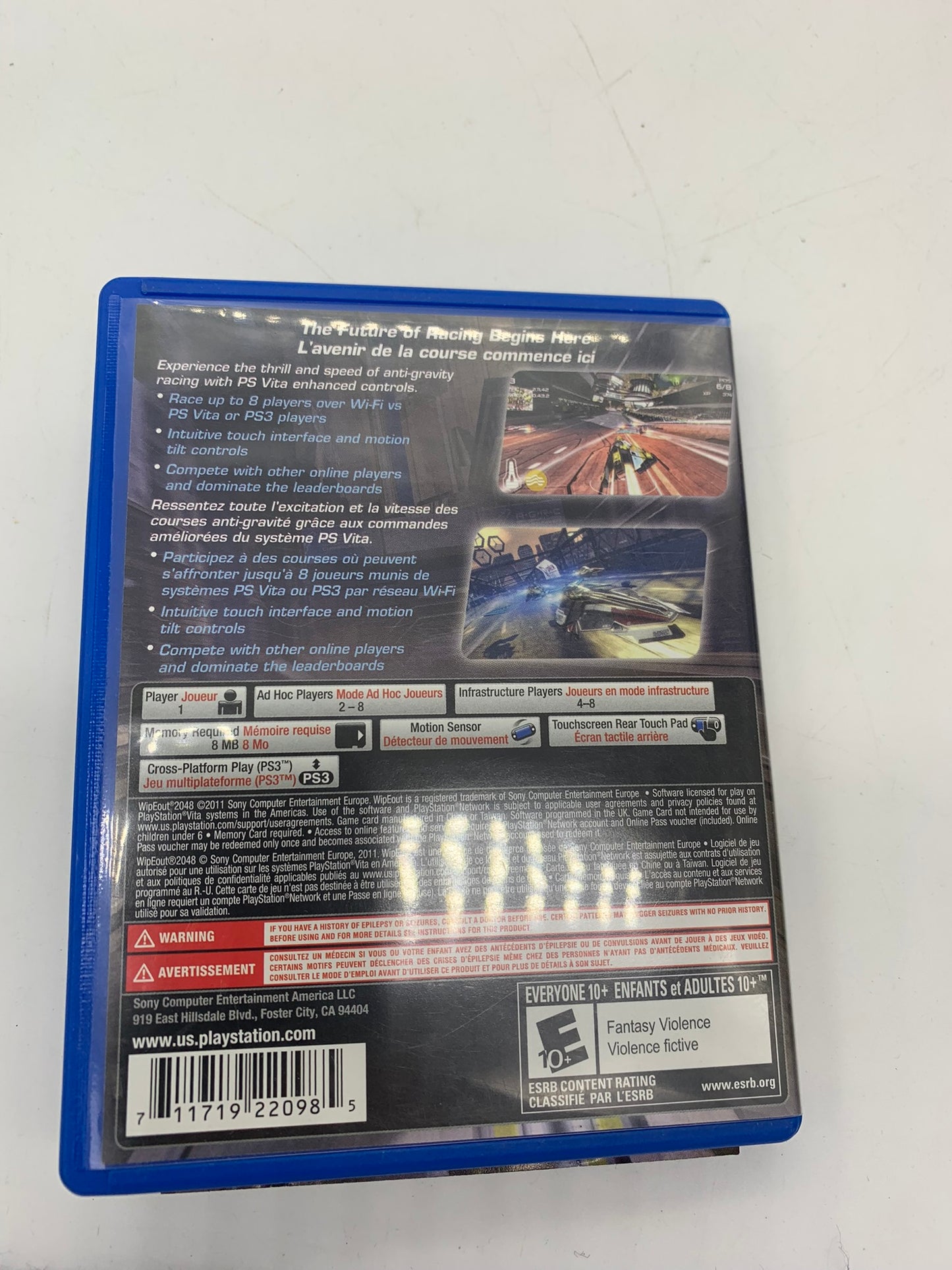 Wipeout 2048 (Sony PlayStation Vita, 2012) PS Vita